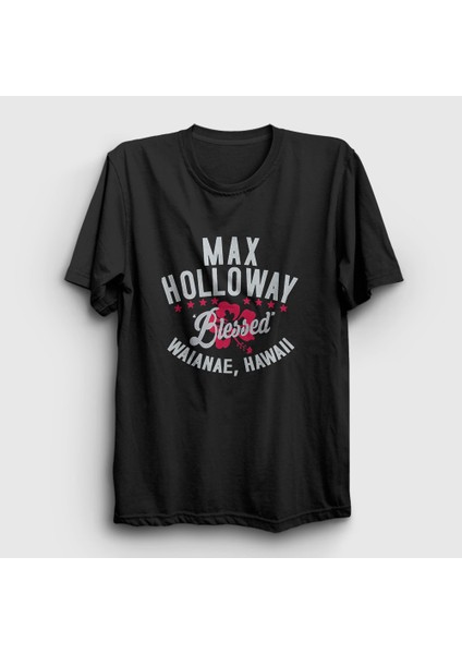 Siyah Blessed Mma Ufc Max Holloway T-Shirt