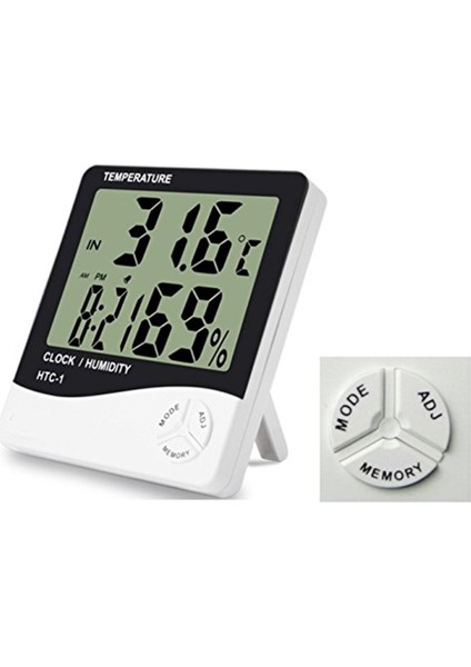 Masaüstü Dijital Termometre Nem Ölçer Saat (4767) - MCT7311-4411