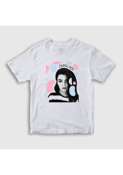 Çocuk Beyaz Spots Charli Xcx T-Shirt