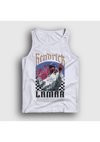 Unisex Beyaz Roses Rapper Kendrick Lamar Atlet