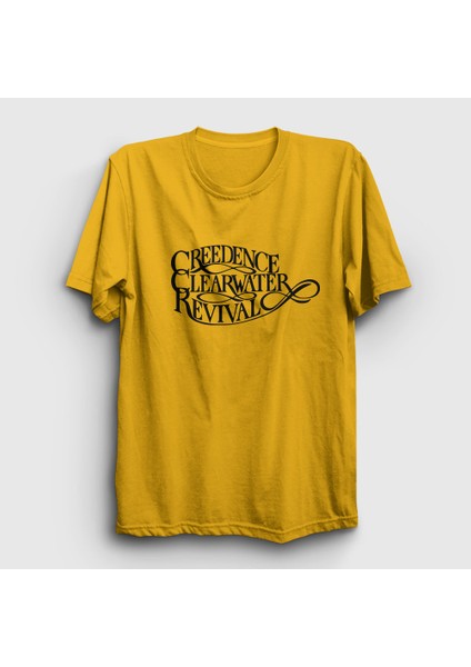 Sarı Logo Creedence Clearwater Revival T-Shirt