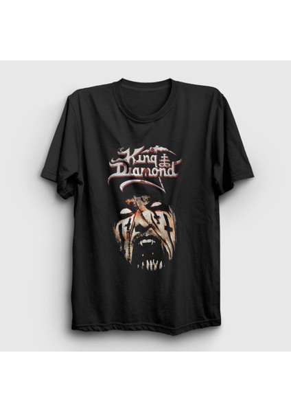 Siyah Puppet Master Face King Diamond T-Shirt