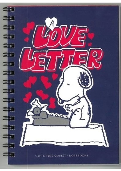 Snoopy A6 Spiralli Karton Kapak 80 Yp. Çizgili Not Defteri