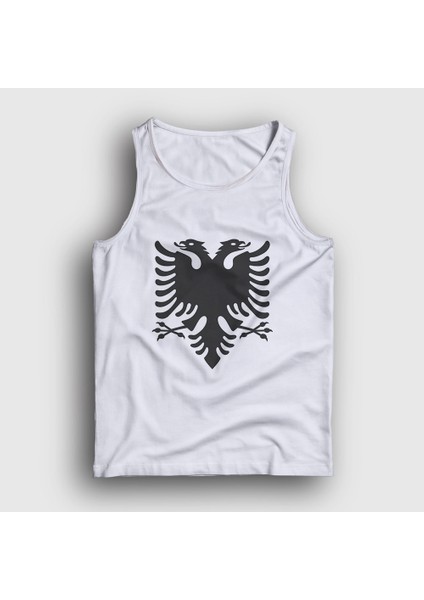 Unisex Beyaz Albania Arnavutluk Bayrağı Atlet