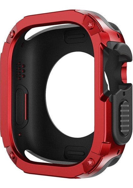 Apple Watch 9/8/se/7/6/5/4 Seri Uyumlu 44MM/45MM Akıllı Saat Çift Katman Armor Kasa Koruyucu Çerçeve