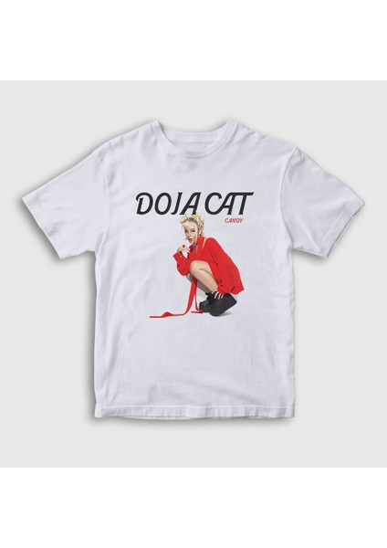 Çocuk Beyaz Candy Müzik Doja Cat T-Shirt