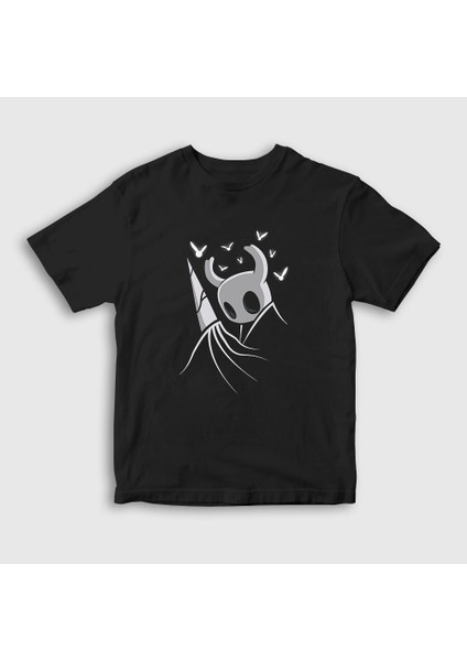 Çocuk Siyah Nail Oyun Hollow Knight T-Shirt