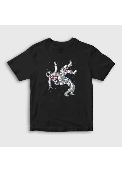 Çocuk Siyah Astronot Ufc Mma Hediye Güreşçi Güreş T-Shirt