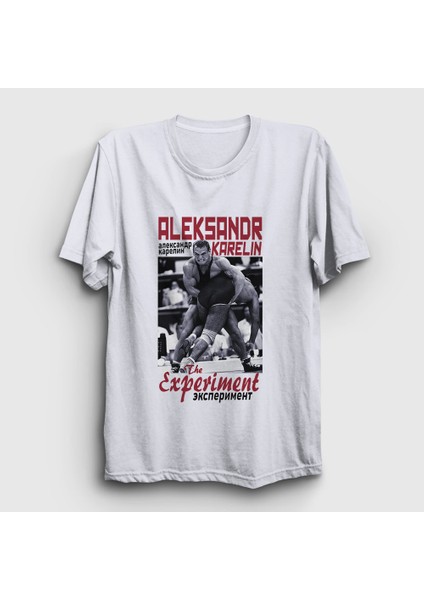 Beyaz Experiment Ufc Mma Güreş Aleksandr Karelin T-Shirt