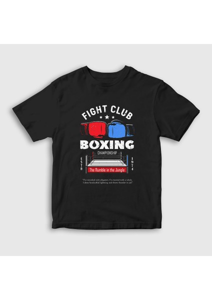 Çocuk Siyah Boxer Ufc Mma Hediye Boksör Boks T-Shirt