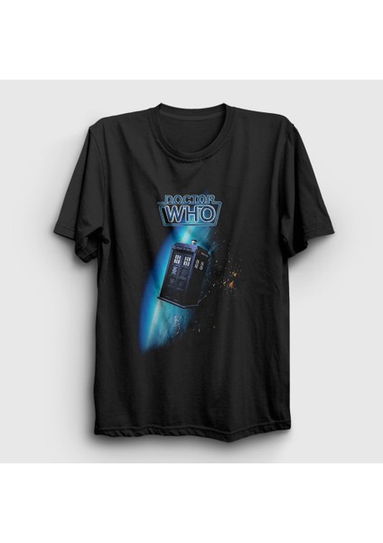 Siyah Space Tardis Doktor Dr Doctor Who T-Shirt