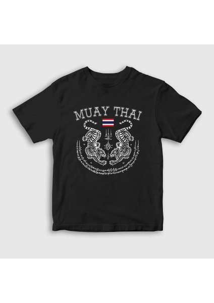 Çocuk Siyah Thailand Kaplan Ufc Mma Muay Thai T-Shirt