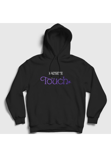 Unisex Siyah Touch K Pop Kpop Müzik Katseye Kapüşonlu Sweatshirt