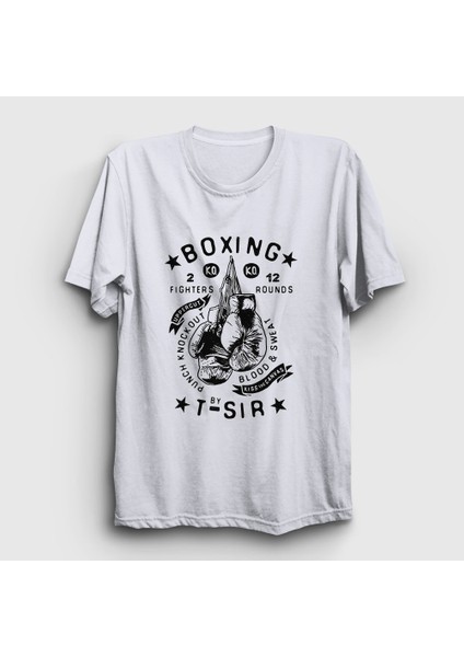 Beyaz Boxing Ufc Mma Hediye Boksör Boks T-Shirt