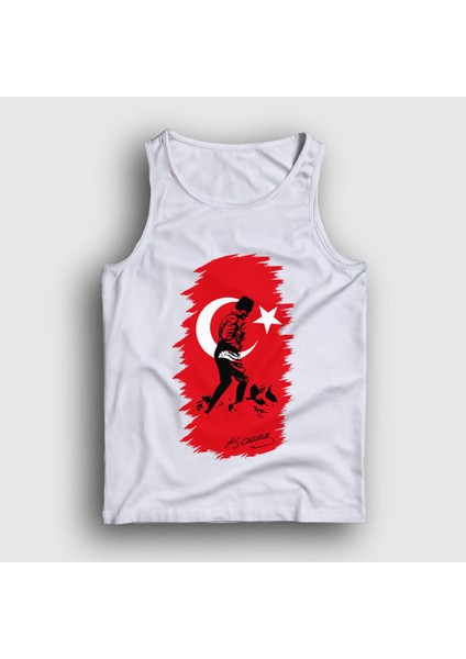 Unisex Beyaz 19 Mayıs 29 Ekim 10 Kasım Atatürk Kocatepe Atlet