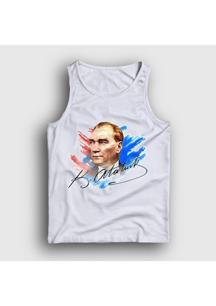 Unisex Beyaz 19 Mayıs 29 Ekim 23 Nisan Imza Atatürk Atlet