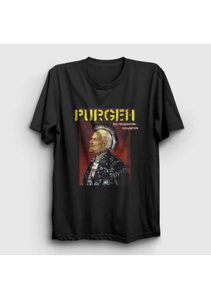 Siyah Album Punk Müzik Purgen T-Shirt