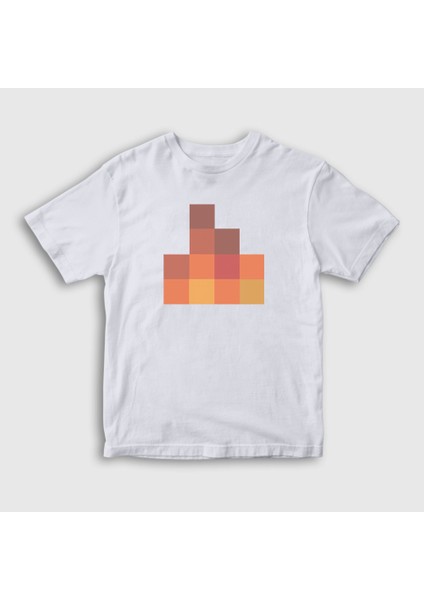 Çocuk Beyaz Sapnap Flame Alev Ateş Minecraft T-Shirt