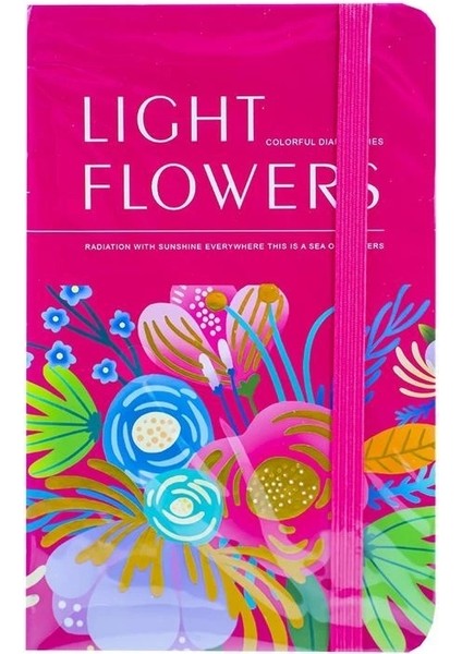 A6-07 Lıght Flowers Desenli A6 Not Defteri Çizgili 80 Yaprak