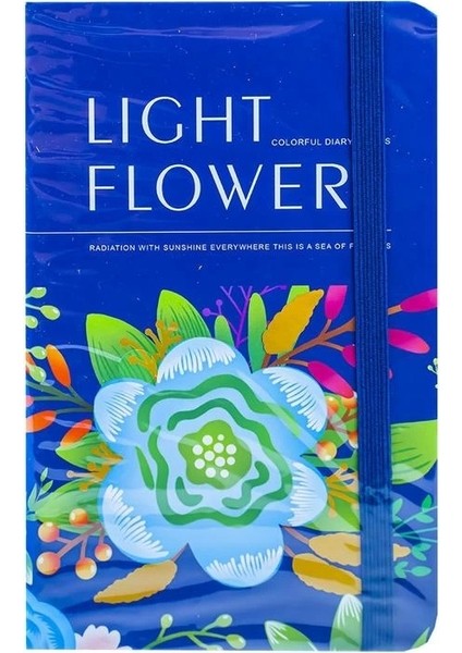 A6-07 Lıght Flowers Desenli A6 Not Defteri Çizgili 80 Yaprak