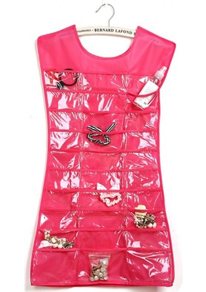 Elbise Şeklinde Takı Organizeri - Pembe (4767) - MCT6564-2758