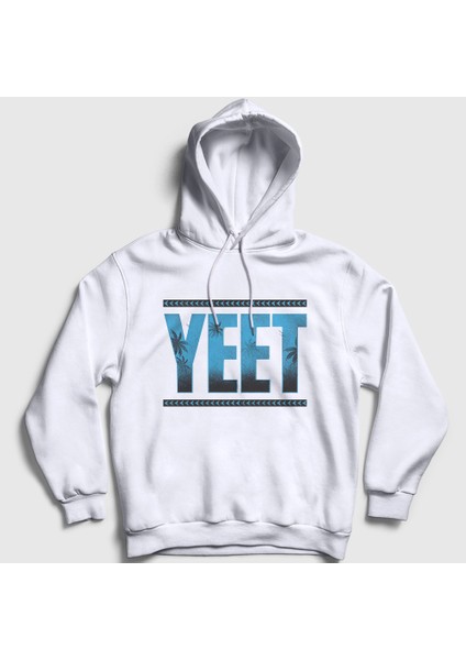Unisex Beyaz Yeet Ufc Mma Güreş Jey Uso Kapüşonlu Sweatshirt