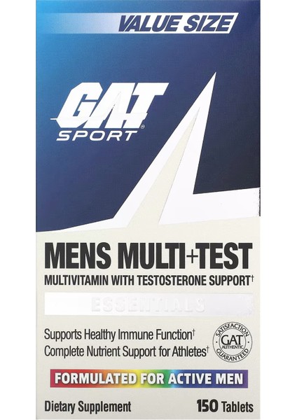 Sport Mens Multi + Test - Niacin + Biotin + Zinc + Selenium + Tribulus + Alpha Lipoic + Boron 150 Tablet