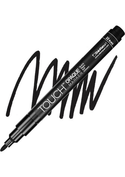 Opaque Su Bazlı Marker Kalem 0.8-1.3mm - Fıne Pack Black 22 - SH8613003-2011