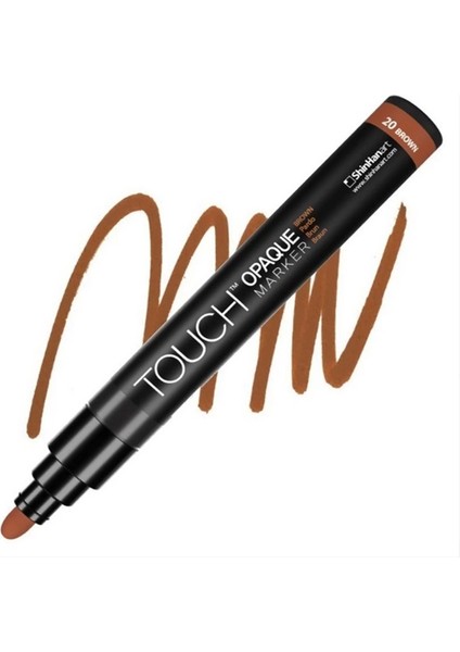 Opaque Su Bazlı Marker Kalem 1.5-2.3mm - Medıum Pack Brown 20 - SH8613003-2025