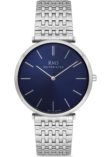 RMS.1.AG1123.06 Klasik Tasarım 5 Atm Suya Dayanıklı Çelik Kordon Metalik Renk Erkek Kol Saati
