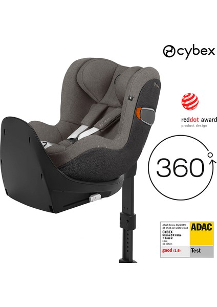 (aralık 2024 teslim) Cybex Sirona Zi isize Plus (terletmeyen özel kumaş) (360 derece dönen Adac ödüllü isofix bebek oto koltuğu 0-18 kg)