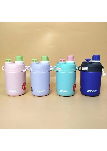 DB-23694 Mug Drink Joy Vidalı Kapak Pipetli Çelik Termos Matara 580 ml