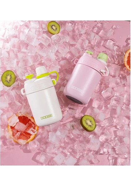 DB-23694 Mug Drink Joy Vidalı Kapak Pipetli Çelik Termos Matara 580 ml