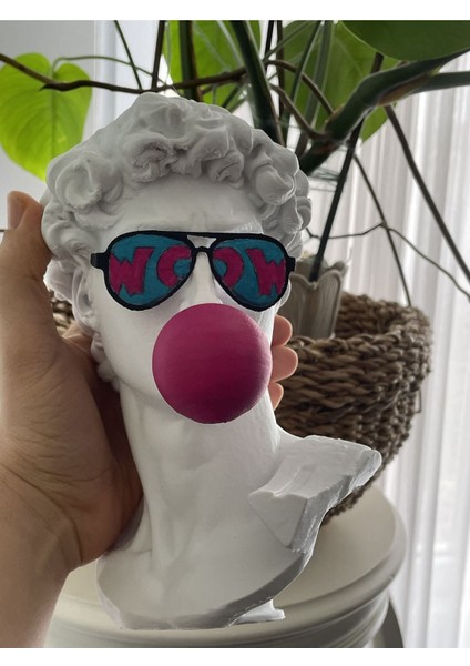 Tekno Trust David Büst Dekoratif Obje Michelangelo Davut Heykeli Pop Art Ev Ofis Dekor