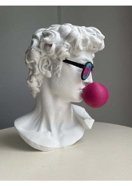 Tekno Trust David Büst Dekoratif Obje Michelangelo Davut Heykeli Pop Art Ev Ofis Dekor