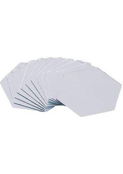 Tekno Trust Bal Peteği Pleksi Ayna Gümüş Renk 120 Adet Yapışkanlı (11 cm x 12,5 Cm)