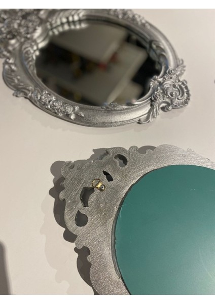 Tekno Trust Dekoratif Polyester Üçlü Ayna Takımı Gümüş