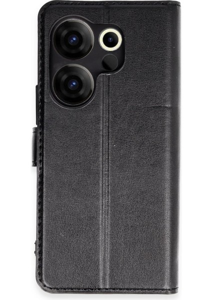 FUJİMAX Tecno Camon 20 Premier 5g Kılıf Dışı Deri Içi Silikon Kartlıklı Kapaklı Trend S Plus Kapak