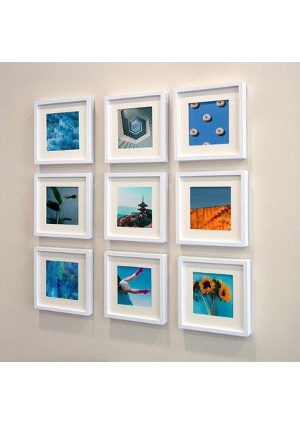 Tekno Trust Yapışkanlı Sök-Tak Paspartulu Beyaz 14X14CM Pola Kare Fotoğraf Çerçevesi - 9'lu paket fiyatları