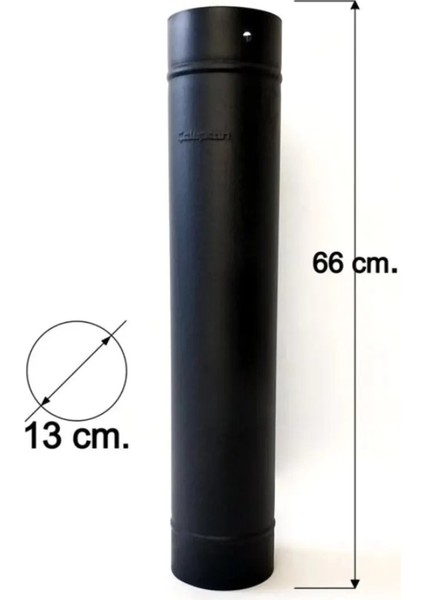 70 Lik (66 Cm) Siyah Mat Emaye Soba Standart Borusu (Şömine Kuzine Için Uygun)