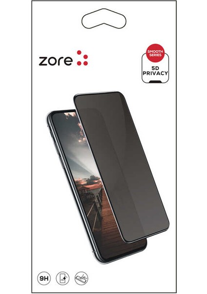 Galaxy A35 Zore New 5d Privacy Temperli Ekran Koruyucu-Siyah
