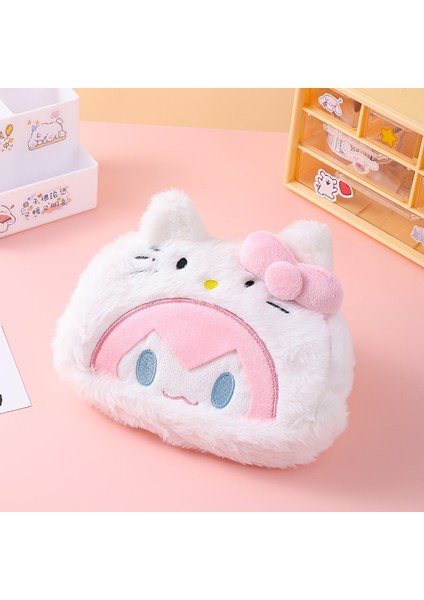 Peluş Kalem Çantası Büyük Kapasiteli Karikatür Kırtasiye Malzemesi Saklama Çantası Öğrenci Yaratıcı Sevimli Kırtasiye Kutusu Miku (Yurt Dışından)