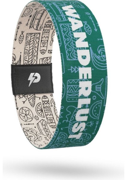 Wanderlust - Geri Dönüşümlü Unisex Elastik Baskılı Bileklik ve Hatırlatıcı Kart fiyatları