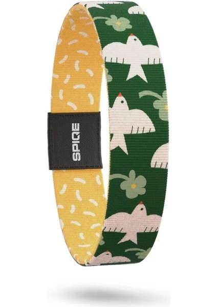 Nature And Peace - Geri Dönüşümlü Unisex Elastik Baskılı Bileklik ve Hatırlatıcı Kart