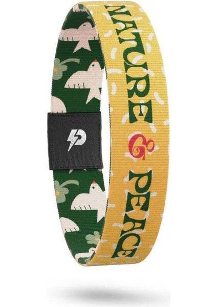 Nature And Peace - Geri Dönüşümlü Unisex Elastik Baskılı Bileklik ve Hatırlatıcı Kart fiyatları