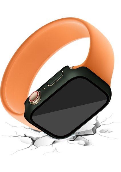Apple Watch Serisi 9 8 7 41 mm Için Pc Temperli Gl Saat Kılıfı (Yurt Dışından)
