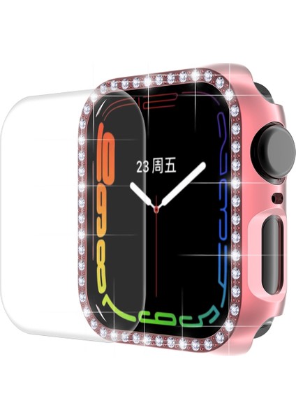 Apple Watch Için 44MM Parıltılı Pc + Temperli Gl Kılıf (Yurt Dışından)