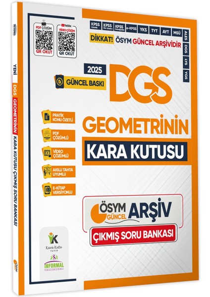 2025 DGS Kara Kutu Matematik 1.- 2. Cilt ve Geometri ÖSYM Çıkmış Soru Bankası