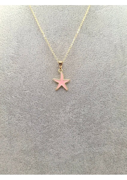 Altın Renk Pembe Deniz Yıldızı Kolye fiyatları