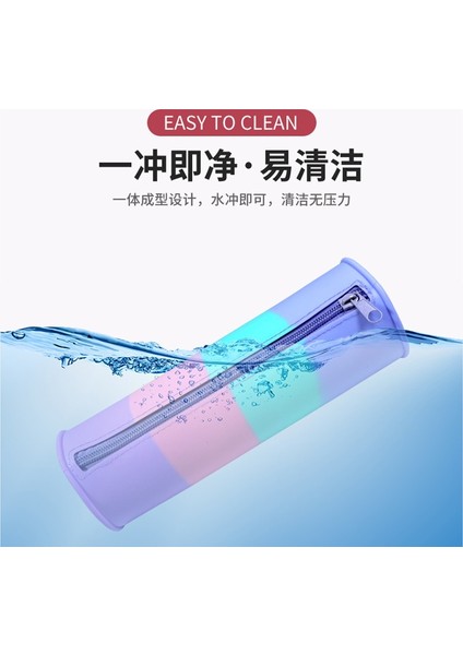 Silikon Kalem Kutusu Öğrenci Kırtasiye Malzemesi Saklama Kutusu Kalem Kutusu Makyaj Kalemi Saklama Çantası Tuvalet Malzemeleri Saklama Kutusu Kova Çantası (Yurt Dışından) fırsatları